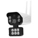 10 LEDS 300W WiFi Wireless Security IP Camera Monitor Full Color Night Vision