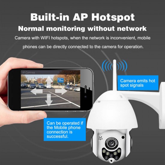 1080P 2MP Wireless Waterproof WIFI IP Security Camera Intercom Night Vision CCTV ONVIF Protocol AP Hotspot