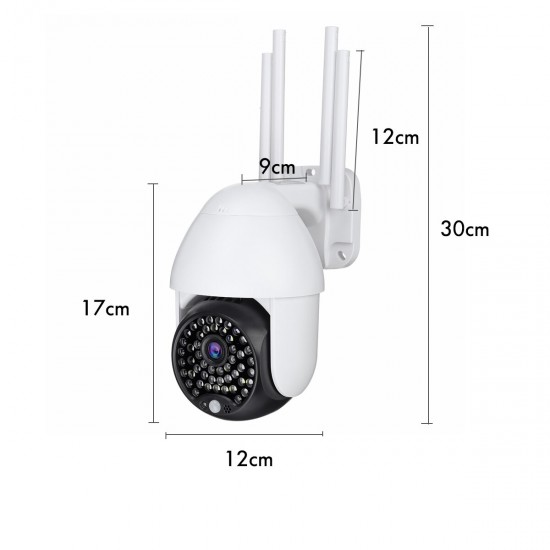 1080P HD IP CCTV Camera Surveillance Outdoor Wi-Fi PTZ 5MP 50LED Security IR Camera