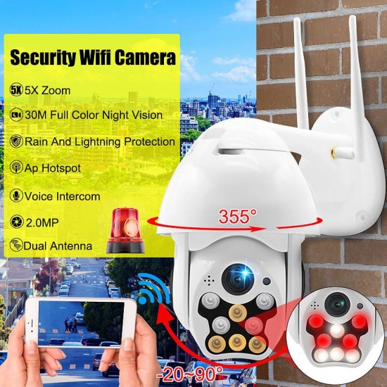 1080P HD IP Camera WiFi Wireless Waterproof Security Outdoor Surveillance Night Vision