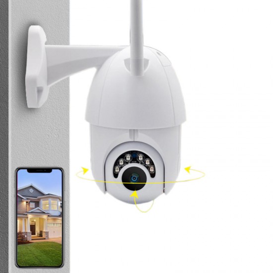 1080P HD WiFi Wireless Security IP Camera PTZ Rotation Indoor Outdoor Night Vision IP66 Waterproof for Android iOS PC 1080P HD WiFi Wireless Security IP Camera PTZ Rotation Indoor Outdoor Night Vision IP66 Waterproof for Android iOS PC
