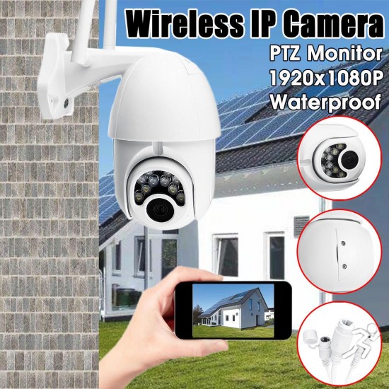 1080P Smart WiFi IP Camera PTZ Monitoring Dual Light Sources Motion Detect Waterproof