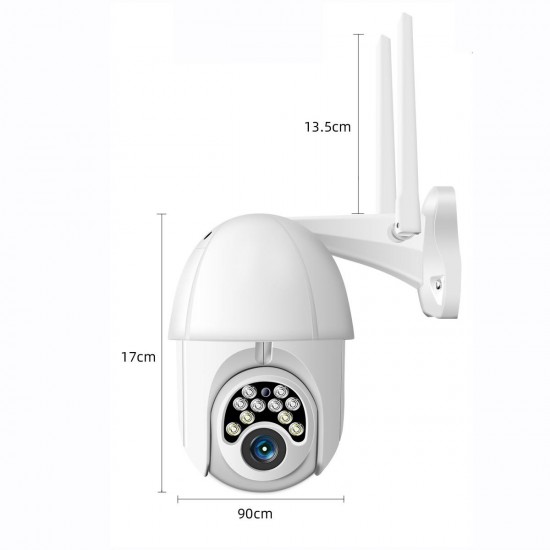 1080P WIFI IP Camera 10 LED Camera HD Outdoor Waterproof Wifi Smart Ball Machine with Power Monitoring Camera Security Network Camera