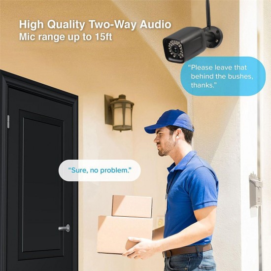 1080P WIFI Waterproof IP Camera CCTV Home Security Voice Intercom Monitor Alarm