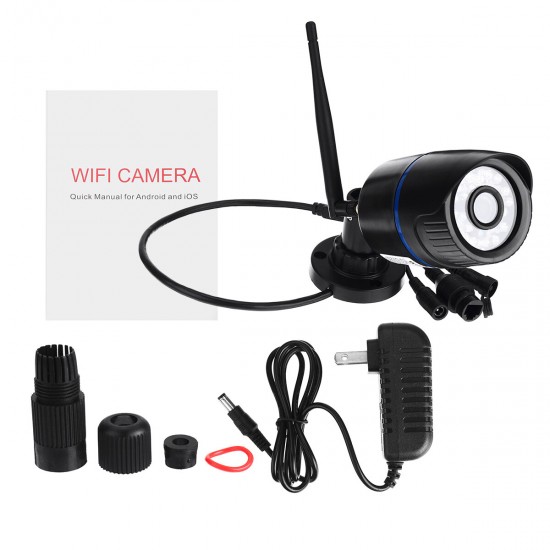 1080P Wifi Outdoor Surveillance Camera with 3.6mm Lens 2 Million Pixels Support 64GSD Card