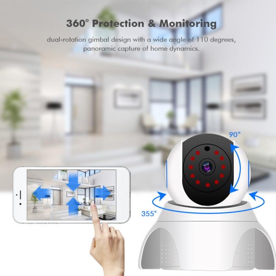 1080P Wired/Wireless Security Wifi IP Camera Pan/Tilt Night Vision CCTV Camera System