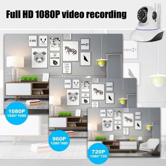 1080P Wireless Full HD IP Camera Home CCTV Security System Network Night Vision 1080P Wireless Full HD IP Camera Home CCTV Security System Network Night Vision