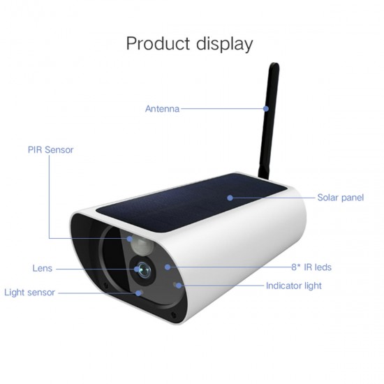 1080P Wireless GSM 4G SIM Card Solar Powered Outdoor Security CCTV IP Camera 1080P Wireless GSM 4G SIM Card Solar Powered Outdoor Security CCTV IP Camera
