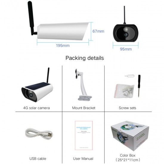 1080P Wireless GSM 4G SIM Card Solar Powered Outdoor Security CCTV IP Camera 1080P Wireless GSM 4G SIM Card Solar Powered Outdoor Security CCTV IP Camera