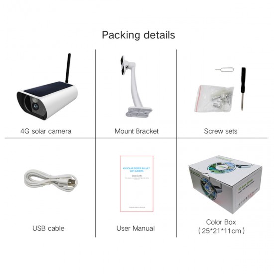 1080P Wireless GSM 4G SIM Card Solar Powered Outdoor Security CCTV IP Camera 1080P Wireless GSM 4G SIM Card Solar Powered Outdoor Security CCTV IP Camera
