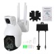 1080P Wireless Wifi IP Dual Lens Smart Security Camera CCTV HD 72Pcs LED IR Camera