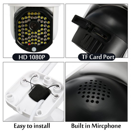 1080P Wireless Wifi IP Dual Lens Smart Security Camera CCTV HD 72Pcs LED IR Camera 1080P Wireless Wifi IP Dual Lens Smart Security Camera CCTV HD 72Pcs LED IR Camera