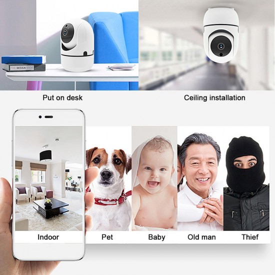 1080P/720P HD 2MP Mini Smart Camera EU Plug 360 Degreen Wifi IP Camera Cloud Storage Monitor