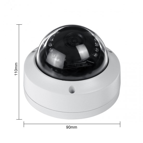 2MP POE IP Dome Camera 1080P Waterproof IP67 Night Vision IR30m Outdoor Security