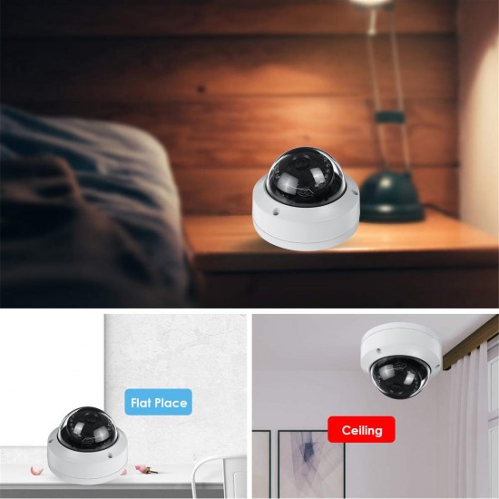 2MP POE IP Dome Camera 1080P Waterproof IP67 Night Vision IR30m Outdoor Security