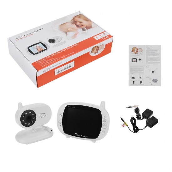 3.5 inch Baby Monitor 2.4GHz Video LCD Digital Camera Night Vision Temperature Monitoring Monitors 3.5 inch Baby Monitor 2.4GHz Video LCD Digital Camera Night Vision Temperature Monitoring Monitors