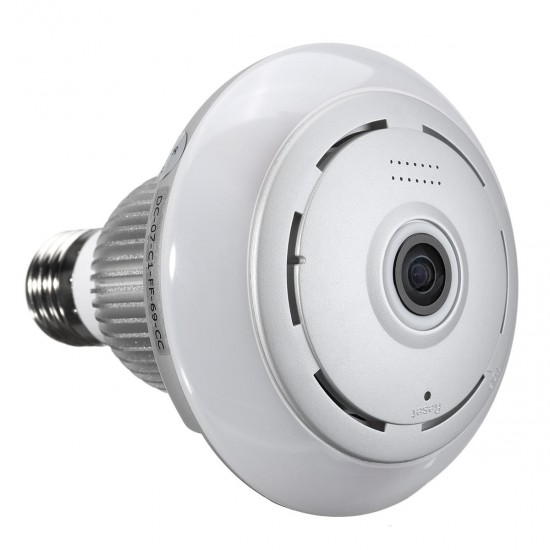 360° WiFi Wireless Panoramic 960P Fisheye Light Bulb IP Camera Lamp APP Control