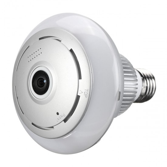 360° WiFi Wireless Panoramic 960P Fisheye Light Bulb IP Camera Lamp APP Control