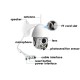 4X ZOOM 1080P FHD 360° PTZ WIFI IP Camera Infrared Night Vision Motion Detecting Two Way Voice