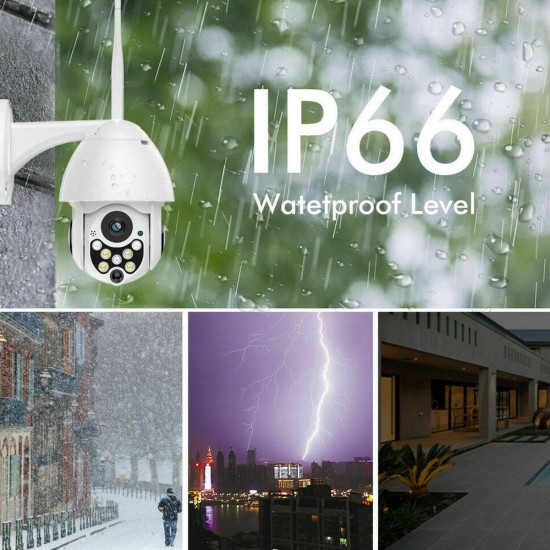 5X Zoom Pan Tilt 2MP HD WiFi IP Security Camera 7 LEDs Infrared Night Vision Outdoor Waterproof