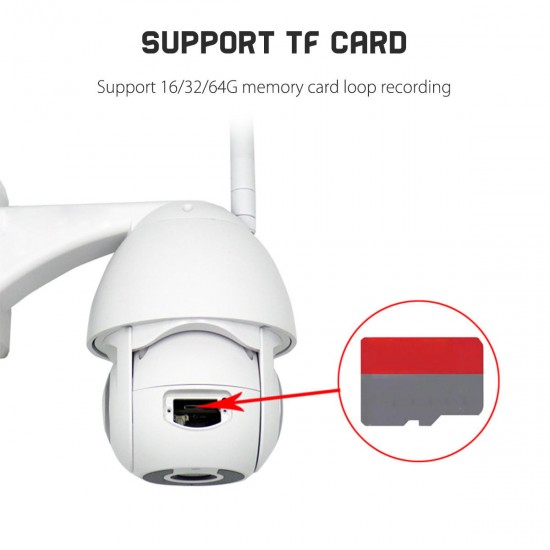 5X Zoom Waterproof WiFi IP Camera PTZ Pan Tilt 1080P HD Security IR Camera Night Vision