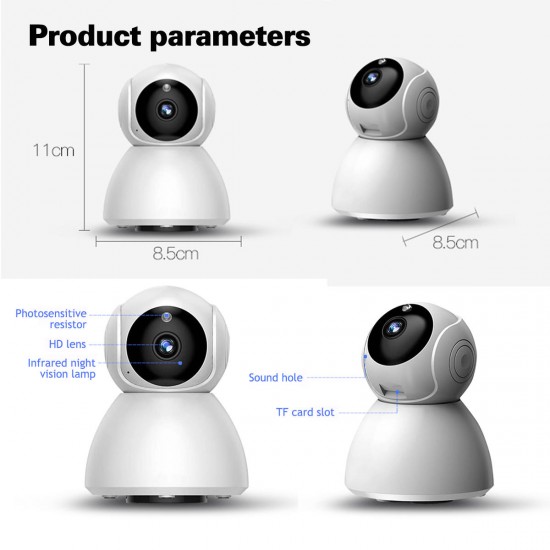 720P HD Smart Home Security WiFi IP CameraWireless CCTV IR Night Baby Monitor