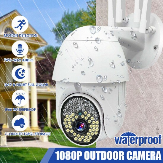 79LEDS 1080P HD IP Wireless PTZ CCTV Outdoor Camera WiFi Security Waterproof IR Night Camera