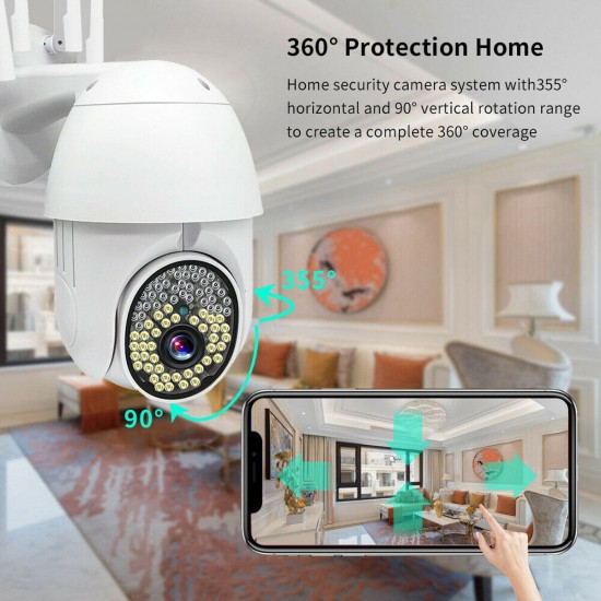 79LEDS 1080P HD IP Wireless PTZ CCTV Outdoor Camera WiFi Security Waterproof IR Night Camera