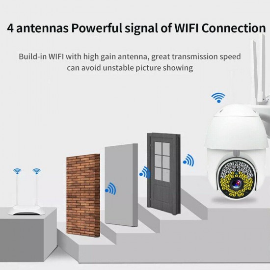 79LEDS 1080P HD IP Wireless PTZ CCTV Outdoor Camera WiFi Security Waterproof IR Night Camera 79LEDS 1080P HD IP Wireless PTZ CCTV Outdoor Camera WiFi Security Waterproof IR Night Camera