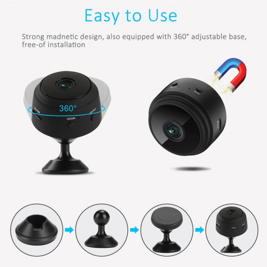 A9 1080P HD Mini Wireless WIFI IP CameraDVR Night Vision Home Security