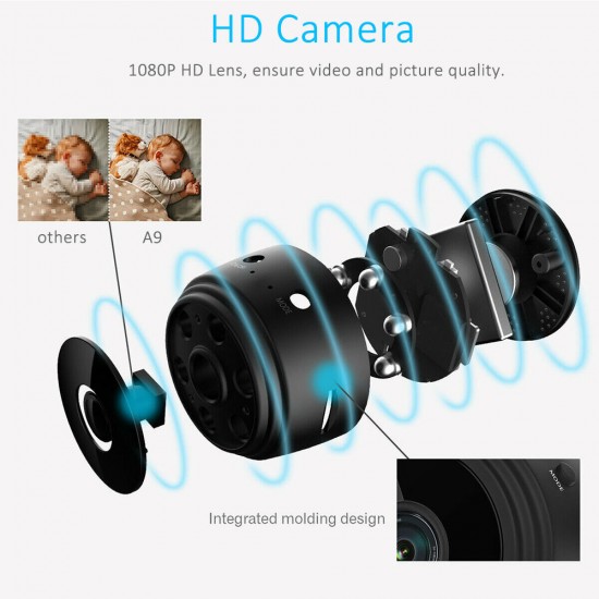 A9 1080P HD Mini Wireless WIFI IP CameraDVR Night Vision Home Security