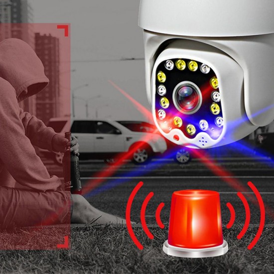 HD 1080P Outdoor Waterproof Wireless IP Camera 500W Pixel Full Color Night Vision PTZ Smart Home Two-Way Audio Motion Detections Camera HD 1080P Outdoor Waterproof Wireless IP Camera 500W Pixel Full Color Night Vision PTZ Smart Home Two-Way Audio Motion Detections Camera