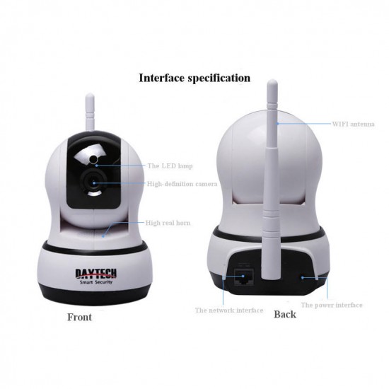 DT-C102B WiFi IP Home Surveillance Camera Baby Monitor Two Way Intercom Day Night Vision 720P HD Fre DT-C102B WiFi IP Home Surveillance Camera Baby Monitor Two Way Intercom Day Night Vision 720P HD Fre