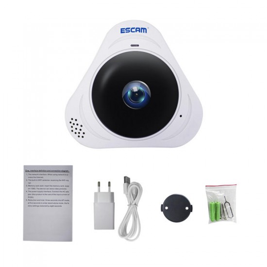 Q8 960P 1.3MP 360 Degree VR Fisheye WiFi IR Infrared IP Camera Two Way Audio Motion Detector Q8 960P 1.3MP 360 Degree VR Fisheye WiFi IR Infrared IP Camera Two Way Audio Motion Detector