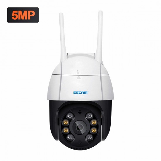QF518 5MP Pan/Tilt AI Humanoid Detection Auto Tracking Cloud Storage Waterproof WiFi IP Camera with Two Way Audio Night Vision