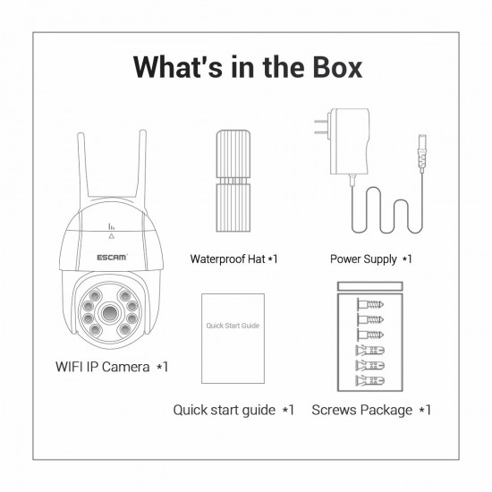 QF518 5MP Pan/Tilt AI Humanoid Detection Auto Tracking Cloud Storage Waterproof WiFi IP Camera with Two Way Audio Night Vision