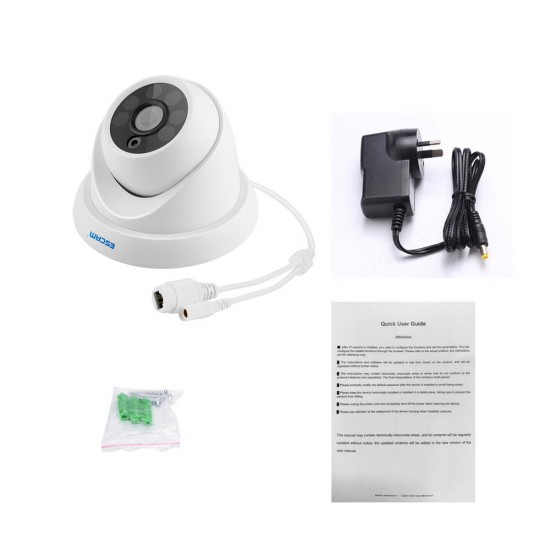 QH001 ONVIF H.265 1080P P2P IR Dome IP Camera Motion Detection with Smart Analysis Function