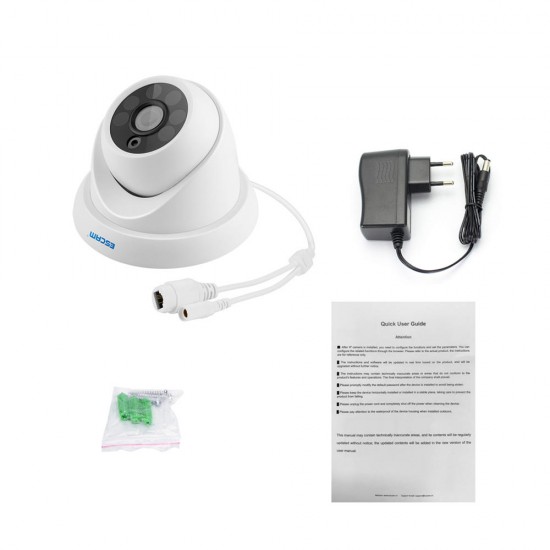 QH001 ONVIF H.265 1080P P2P IR Dome IP Camera Motion Detection with Smart Analysis Function