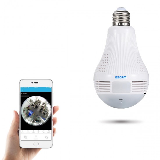 QP136 960P Bulb WIFI IP Security Camera 360 Degree Panoramic H.264 Infrared Indoor Mootion Detection QP136 960P Bulb WIFI IP Security Camera 360 Degree Panoramic H.264 Infrared Indoor Mootion Detection