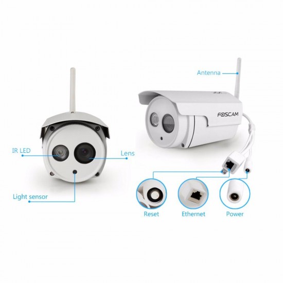 FI9803P 1.0 Megapixel HD 720P Wireless Outdoor Waterproof IP Camera P2P CMOS Night Vision 20m