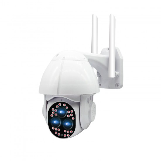 24 LED +3HD Lenses Full color 1080P Camera Night Vight 355° PTZ 4X Zoom Rotation Outdoor Camera IP66 Waterproof Movement Detection Two Way Audio Monitor 24 LED +3HD Lenses Full color 1080P Camera Night Vight 355° PTZ 4X Zoom Rotation Outdoor Camera IP66 Waterproof Movement Detection Two Way Audio Monitor