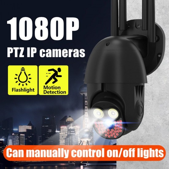 36LED 2MP PTZ Wireless IP Camera Waterproof Night Vision Two-way Audio Alarm 1080P WiFi Security CCTV Camera