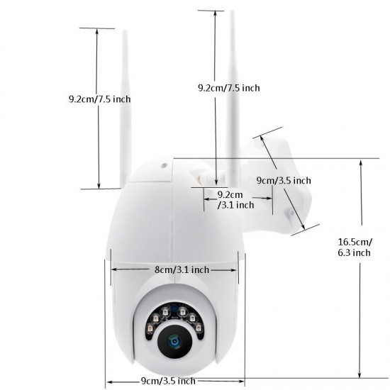 HD 1080P WIFI IP Camera Wireless PTZ ZOOM CCTV Home Security 60M IR Camera Waterproof IP66 Outdoor HD 1080P WIFI IP Camera Wireless PTZ ZOOM CCTV Home Security 60M IR Camera Waterproof IP66 Outdoor