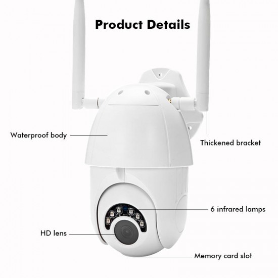 HD 1080P WIFI IP Camera Wireless PTZ ZOOM CCTV Home Security 60M IR Camera Waterproof IP66 Outdoor HD 1080P WIFI IP Camera Wireless PTZ ZOOM CCTV Home Security 60M IR Camera Waterproof IP66 Outdoor