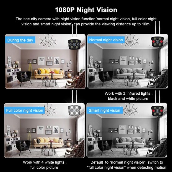 HD 1080P WiFi Security IP Camera CCTV IP66 Waterproof for Outdoor Indoor HD 1080P WiFi Security IP Camera CCTV IP66 Waterproof for Outdoor Indoor