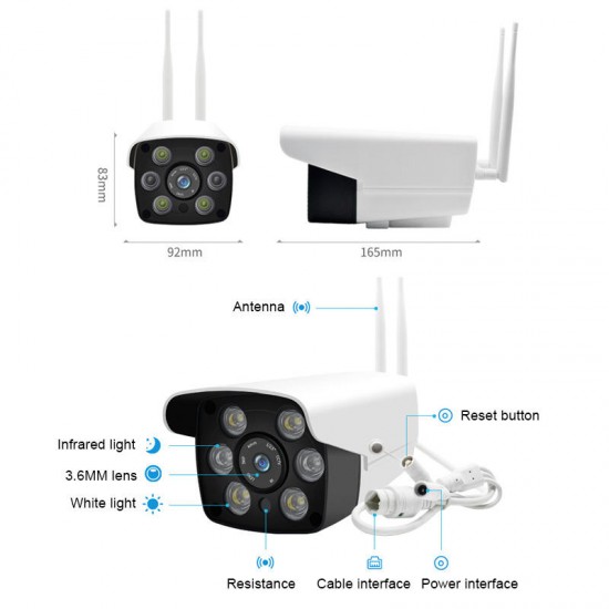 HD 1080P WiFi Security IP Camera CCTV IP66 Waterproof for Outdoor Indoor HD 1080P WiFi Security IP Camera CCTV IP66 Waterproof for Outdoor Indoor