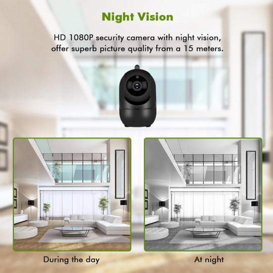 HD 1080P Wireless Security Wifi IP Camera 3.6mm 2MP Lens Night Vision Two Way Audio Smart Home Video Camera