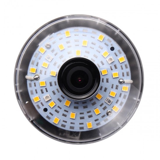 HD WIFI E27 3.6mm LED Light Bulb Camera Motion Detection Night Vision