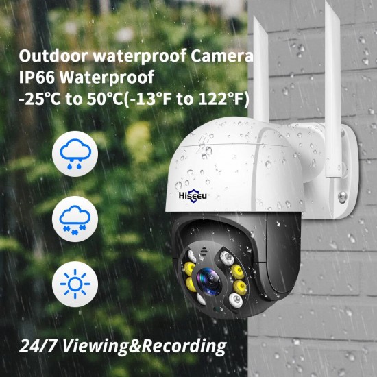 1080P Speed Dome WIFI Camera 2MP Outdoor Wireless PTZ IP Camera Cloud-SD Slot ONVIF 2-Way Audio Network CCTV Surveillance