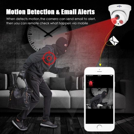 HC615-P-3.6 5MP 1920P POE IP Camera H.265 Audio Dome Camera ONVIF M otion Detection For PoE NVR App View HC615-P-3.6 5MP 1920P POE IP Camera H.265 Audio Dome Camera ONVIF M otion Detection For PoE NVR App View